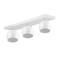 Lustre Plafon Bola 15 cm Retangular Triplo Branco Lustre Plafon Bola 15 cm Retangular Triplo Branco
