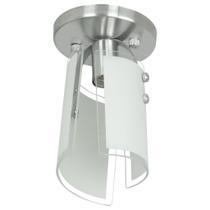 Lustre Plafon Calha Escovada De Vidro Base Redonda Lustre Plafon Calha Escovada De Vidro Base Redonda