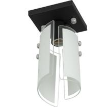 Lustre Plafon Calha Preta De Vidro Lustre Plafon Calha Preta De Vidro