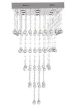 Lustre Plafon Cascata Cristal Quadrado 9GU10 120cm Ideal Para Pé Direito Lustre Plafon Cascata Cristal Quadrado 9GU10 120cm Ideal Para Pé Direito