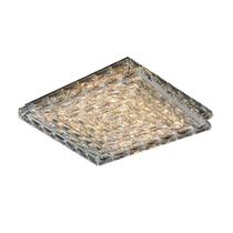 Lustre Plafon Clássico Capri em Metal e Cristal - 57x57cm