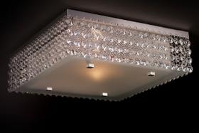 Lustre Plafon Cristal 30cm Quadrado 400/30