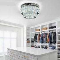 Lustre Plafon Cristal Led 3 Cores Em 1 para Sala Quarto Mesa Hall Varanda Escritórios Lavabo Lustre Plafon Cristal Led 3 Cores Em 1 para Sala Quarto Mesa Hall Varanda Escritórios Lavabo