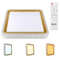 Lustre Plafon Cristal LED 3 em 1 Controle Remoto Controle Ajustaveis Sala Quarto Casa Decoraçao Lustre Plafon Cristal LED 3 em 1 Controle Remoto Controle Ajustaveis Sala Quarto Casa Decoraçao