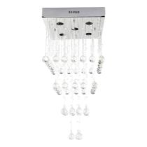 Lustre Plafon Cristal Quadrado 80cm 5GU10 Lustre Plafon Cristal Quadrado 80cm 5GU10