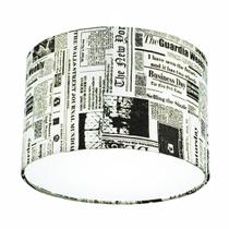 Lustre Plafon Cúpula Dome Estampado Jornal