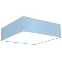 Lustre Plafon Cupula Dome Quadrado 50x15cm Azul