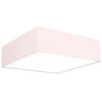 Lustre Plafon Cupula Dome Quadrado 50x15cm Rosa