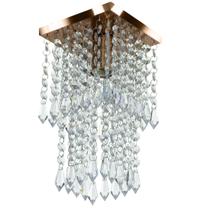 Lustre Plafon De Cristal Acrilico Spark Cobre Maravilhoso - MARRYLUZ