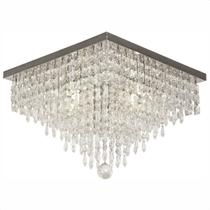 Lustre Plafon de Cristal K9 Legitimo Transparente Lumier Nápoles 40x40cm