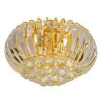 Lustre Plafon de Cristal Legítimo K9 Clássico Gold