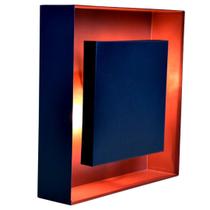 Lustre Plafon De Sobrepor G9 25x25 Preto Com Cobre