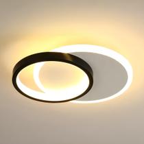 Lustre Plafon De Teto Ou Parede Em Led Anel Duplo Moderno