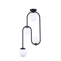 Lustre Plafon Flórida 04 Lâmpadas G9 Alumínio e Vidro Moderno