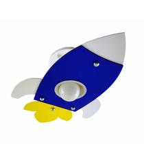 Lustre Plafon Infantil Foguete - Quarto Menino Criança Kid