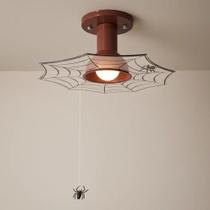 Lustre Plafon Infantil Homem Aranha Teia 1 Luminária Super Herói Quarto de Menino Lustre Plafon Infantil Homem Aranha Teia 1 Luminária Super Herói Quarto de Menino