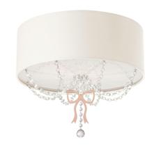 Lustre Plafon Infantil Tom Luz Laço Cúpula Branco 40cm