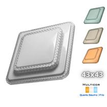 Lustre Plafon LED 25W Céu Estrelado Duplo 35x35 Multicor Bivolt