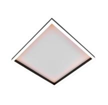 Lustre Plafon LED 28W Sobrepor 40x40 Preto 3000K Bivolt Lustre Plafon LED 28W Sobrepor 40x40 Preto 3000K Bivolt