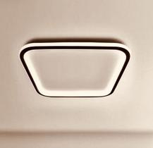 Lustre Plafon LED 32W Telaio 40x40 Quadrado Preto 3000K Bivolt Lustre Plafon LED 32W Telaio 40x40 Quadrado Preto 3000K Bivolt