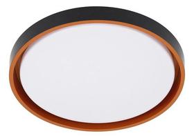 Lustre Plafon Led 6000 K Redondo Preto E Dourado 41 Cm