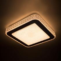 Lustre Plafon LED Gemini 24W 40x40 Céu Estrelado Acrílico Branco Quente 3000K Bivolt