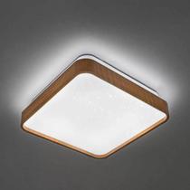 Lustre Plafon LED Timber 12W 28x28 Céu Estrelado Amadeirado Branco Frio 6500K Bivolt - Opus LED