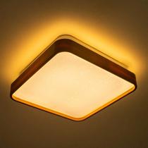 Lustre Plafon LED Timber 12W 28x28 Céu Estrelado Amadeirado Branco Quente 3000K Bivolt Lustre Plafon LED Timber 12W 28x28 Céu Estrelado Amadeirado Branco Quente 3000K Bivolt