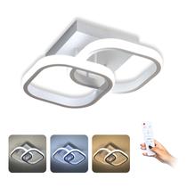 Lustre plafon Luminária e arandela branco Led Moderno Bivolt Sobrepor 3 Cores de luz e ajuste de cor regulavel e controle remoto