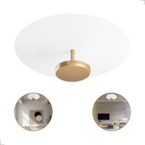 Lustre Plafon Moderno Redondo 40Cm Sobrepor 23W Dourado Led