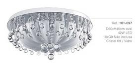 Lustre Plafon Oval D60x40xh20cm 10xg9 Crisl K9/vid Lustre Plafon Oval D60x40xh20cm 10xg9 Crisl K9/vid