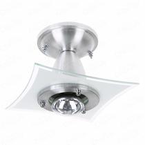 Lustre Plafon para 1 lâmpada vidro modulado Branco Lustre Plafon para 1 lâmpada vidro modulado Branco