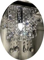 Lustre Plafon Para Sala De Estar Já Vai Montado Base De Inox