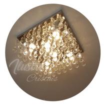 Lustre Plafon Pendente De Cristal K9 Legítimo 40x40 Cm