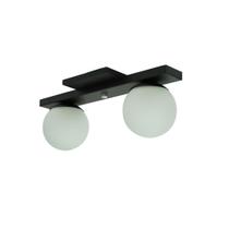 Lustre Plafon Pendente Luminária Com 2 Globos De Vidro 10cm Lustre Plafon Pendente Luminária Com 2 Globos De Vidro 10cm
