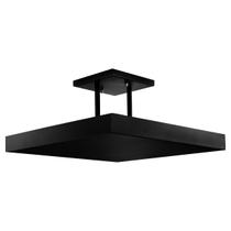 Lustre Plafon Pendente Luminária Luz Indireta 40x40 Preto