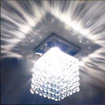 Lustre Plafon pequeno de cristal legitimo Aço Inox corredores hall lavabos lindo ideal até 2mts² Lustre Plafon pequeno de cristal legitimo Aço Inox corredores hall lavabos lindo ideal até 2mts²