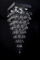 Lustre Plafon Pirâmide Cristal Quadrado 40cm 527 Lustre Plafon Pirâmide Cristal Quadrado 40cm 527