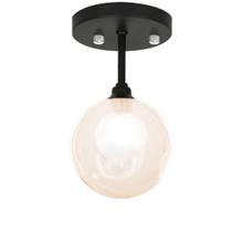 Lustre Plafon Preto Harmony Ambar 23x14 cm Lustre Plafon Preto Harmony Ambar 23x14 cm