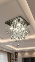 Lustre Plafon Quadrado Cristal Acrílico 30x30cm Lustre Plafon Quadrado Cristal Acrílico 30x30cm