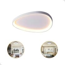 Lustre Plafon Seixos Led 3000K Moderno Branco 28W Bivolt
