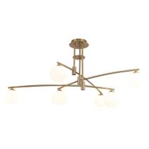 Lustre Plafon Sobrepor Calder Dourado e Branco Bella DW004 - BELLA ILUMINAÇÃO