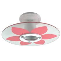 Lustre Plafon Sobrepor De Teto Flor 1 Vidro Quarto Infantil