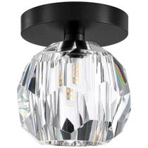 Lustre Plafon Teto 13cm Cristal Vidro Flowers Metal Preto LED G9 Gimpo KJGD-021-BLACK Lustre Plafon Teto 13cm Cristal Vidro Flowers Metal Preto LED G9 Gimpo KJGD-021-BLACK