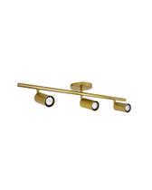 Lustre Plafon Trilho 70cm com 3 Spots Articulável Dourado 481