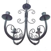 lustre preto luminária ferro de teto preto rústico decoração 4 lâmpadas artesanal sala de jantar casa pé direito cozinha