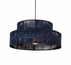Lustre Redondo Duplo Corda Náutica Pendente Com Fio