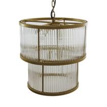 Lustre Redondo Metal Dourado Pingentes Classico Design