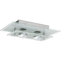 Lustre sobrepor Branco para 2 lâmpada 40x25 + Lâmpadas led