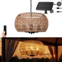 Lustre solar ao ar livre ALL FORTUNE 19" Rattan 4 luzes à prova d'água Lustre solar ao ar livre ALL FORTUNE 19" Rattan 4 luzes à prova d'água